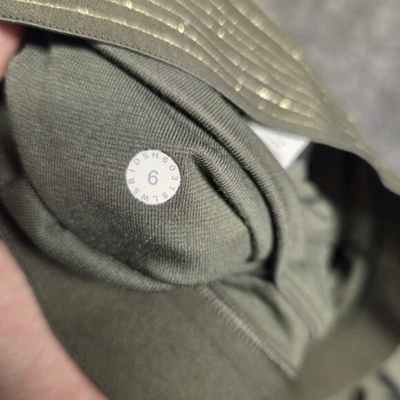 Lululemon Workout Leggings Green Principal Dancer Golden Lining Tight 28" Size 6 - Picture 6 of 7